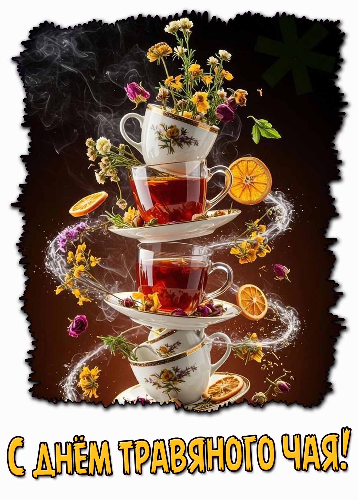 Креативная картинка с днём травяного чая