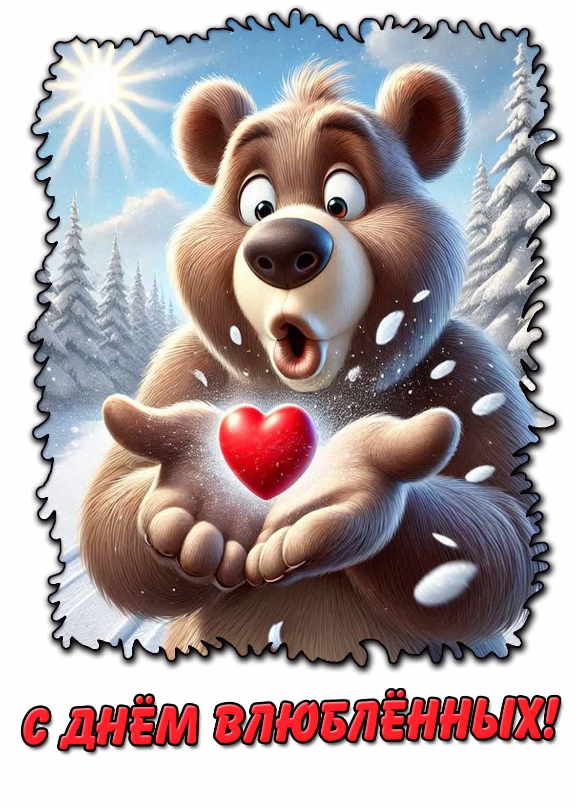 Прикольная картинка с днём влюблённых