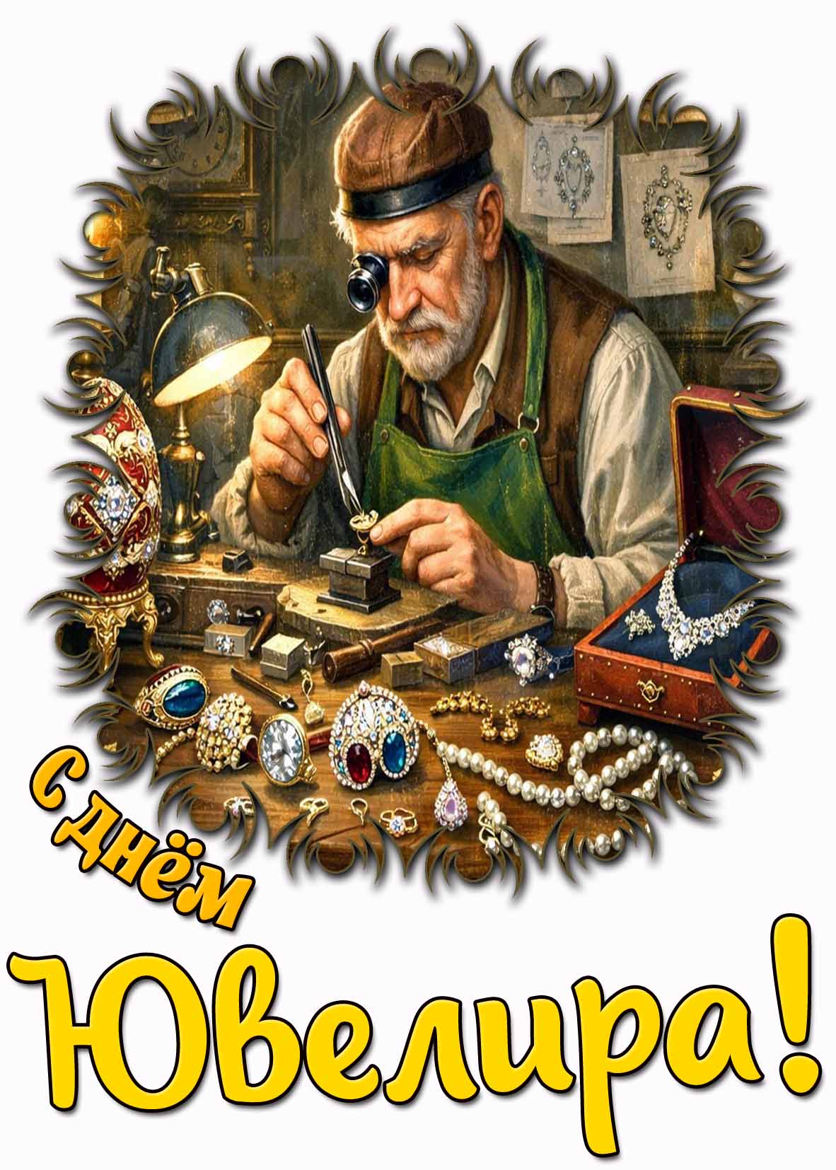 Открытка с днём ювелира
