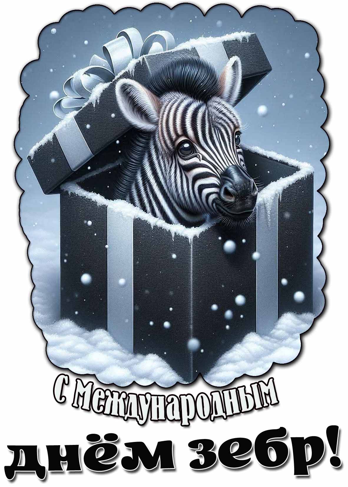 Креативная картинка с Международным днём зебр