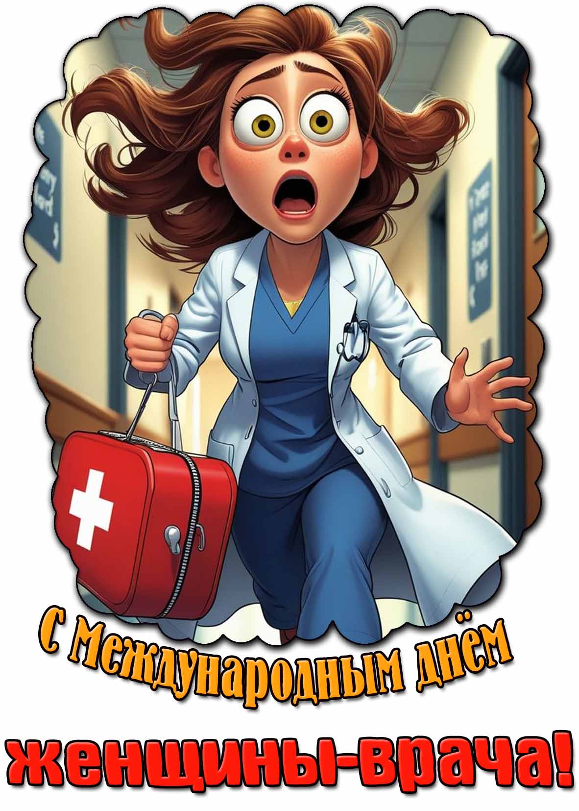 Смешная картинка с Международным днём женщины-врача