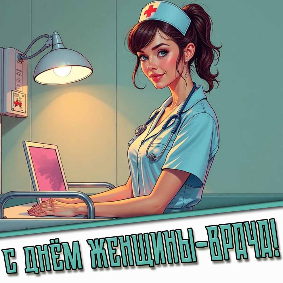 Картинка с днём женщины-врача