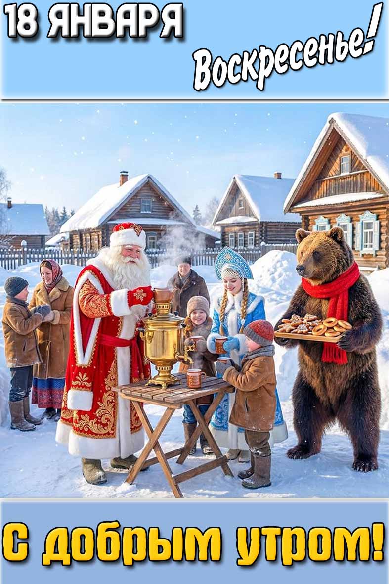 Картинка "18 января воскресенье! С добрым утром!"