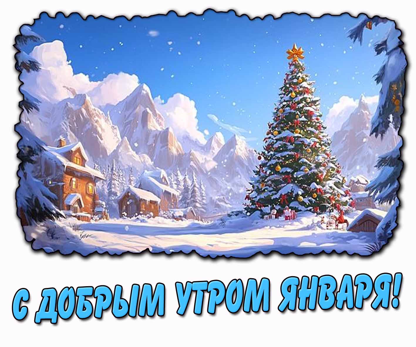 Открытка с добрым утром января
