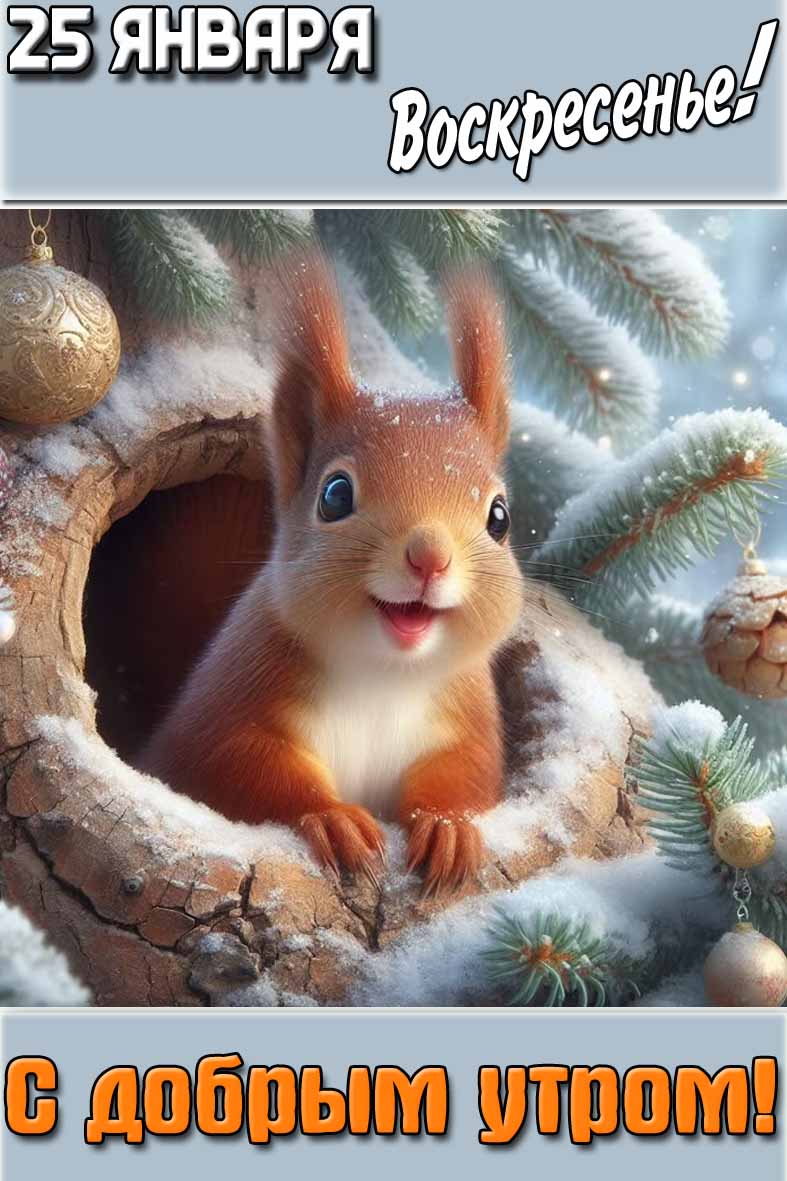 Картинка "25 января воскресенье! Доброе утро!"