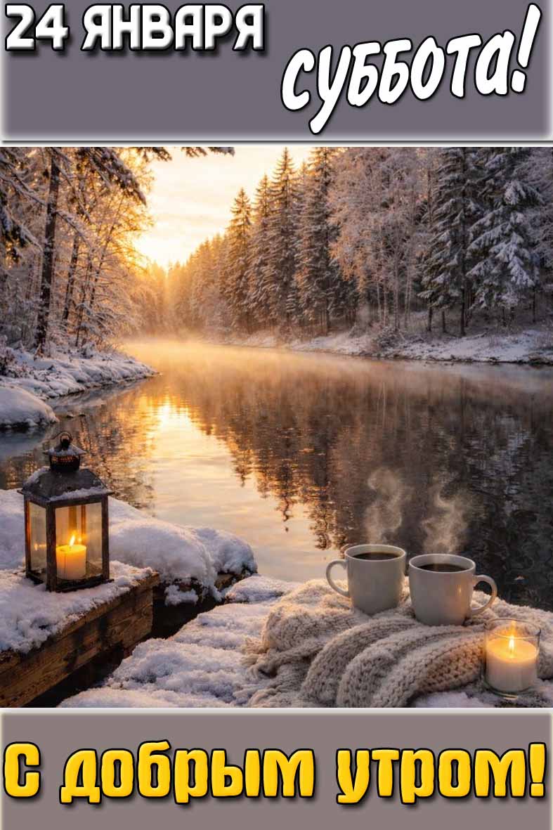 Картинка "24 января суббота! С добрым утром!"