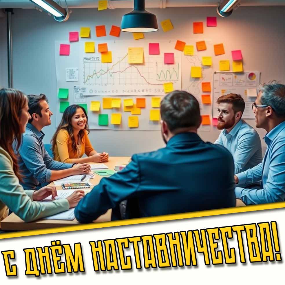 С днём наставничества! - стильная открытка