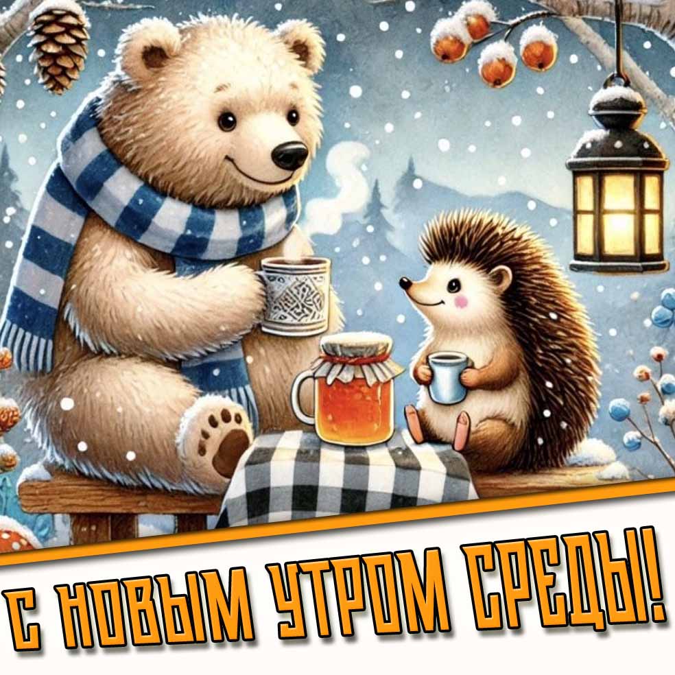 Зимняя картинка "С новым утром среды!"