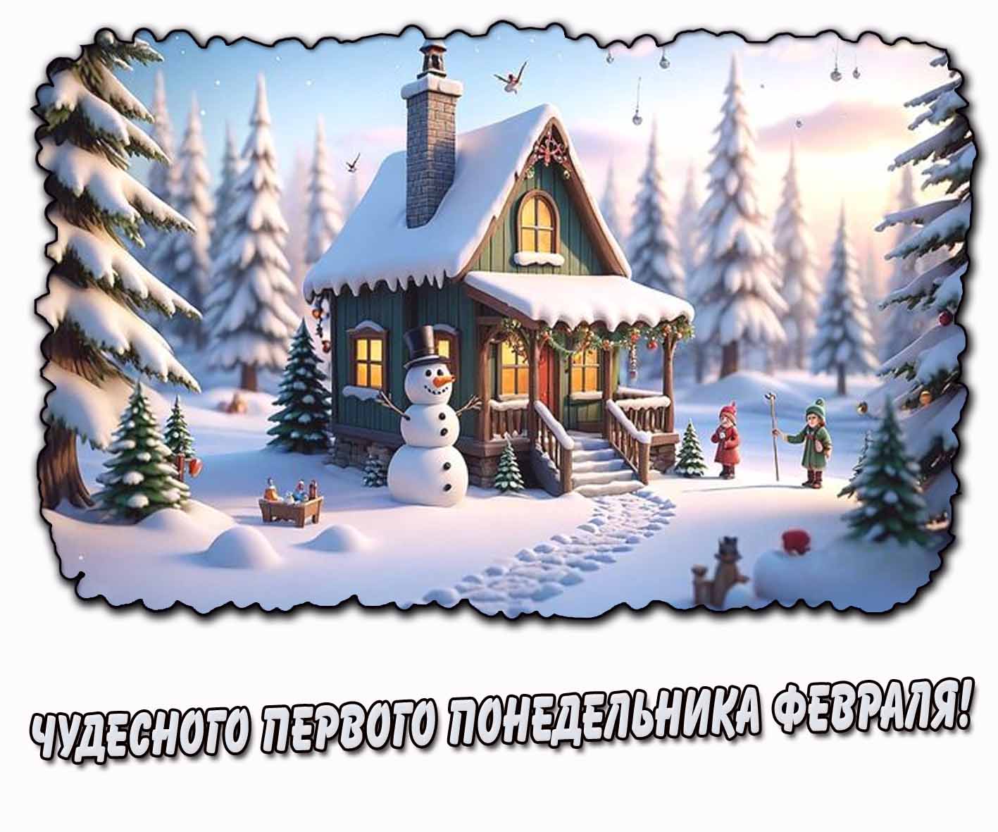 Картинка чудесного первого понедельника февраля