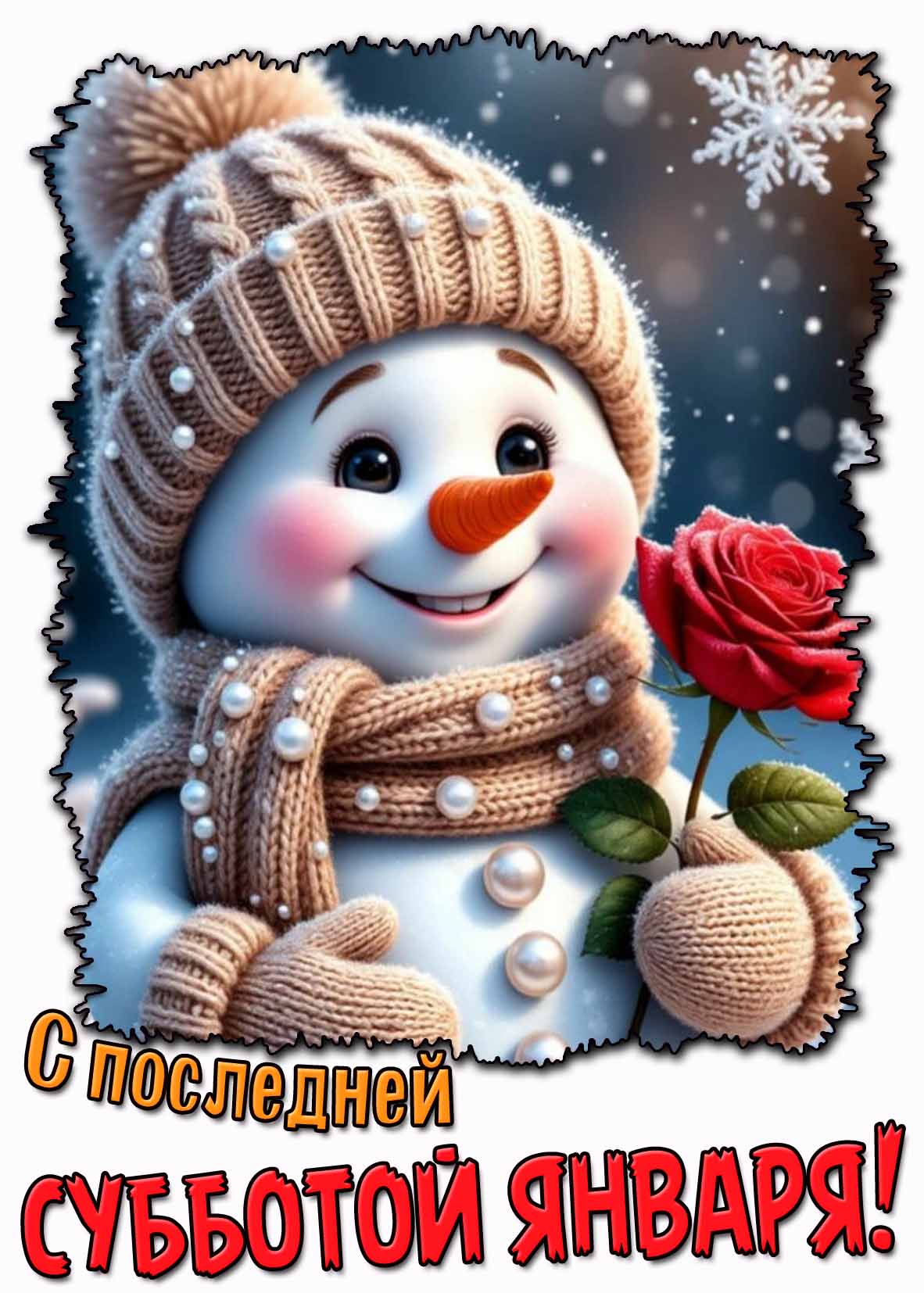Красивая открытка с последней субботой января