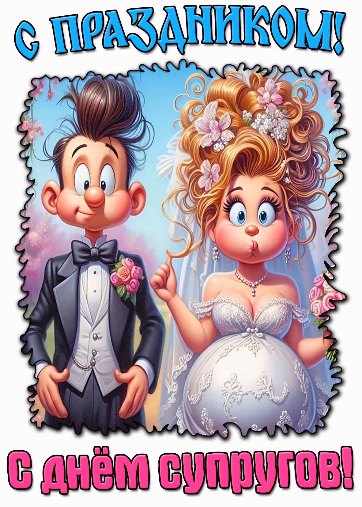 Прикольная картинка "С праздником! С днём супругов!"