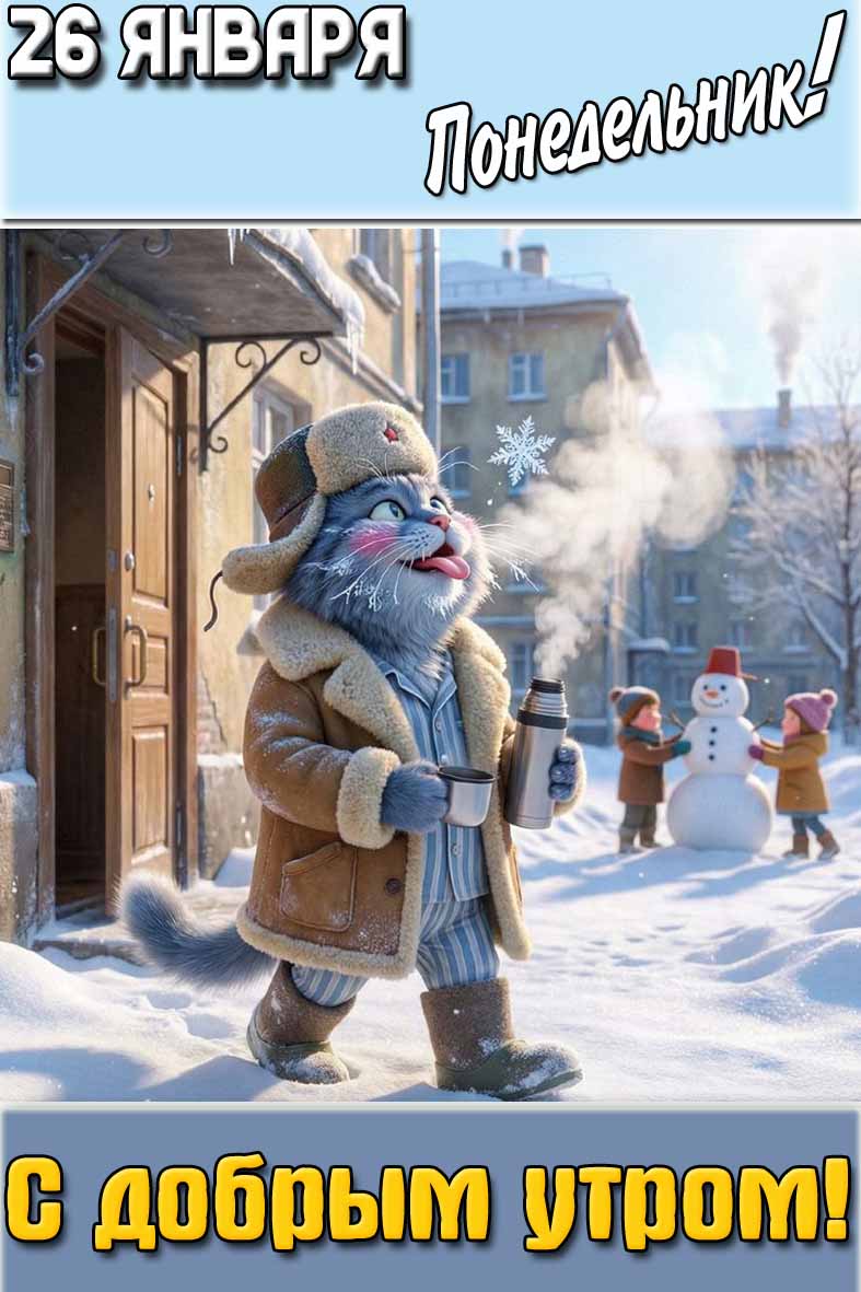 Картинка "26 января понедельник! С добрым утром!"