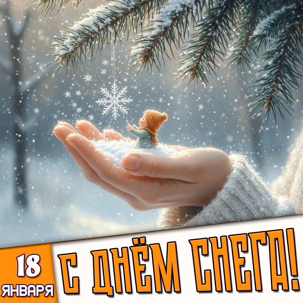 Картинка 18 января - с днём снега!