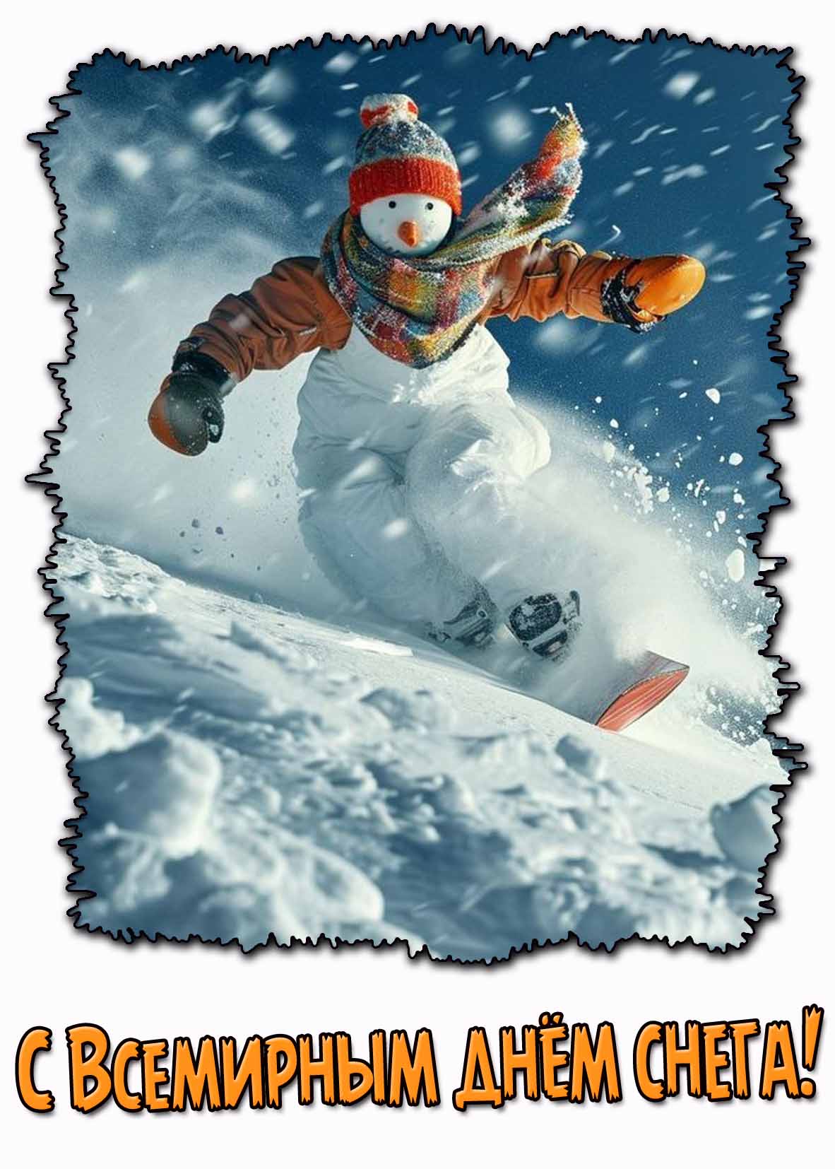 Смешная картинка на Всемирный день снега