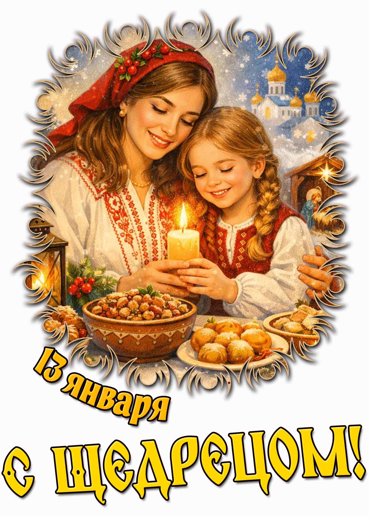 Красивая картинка "13 января - С Щедрецом!"