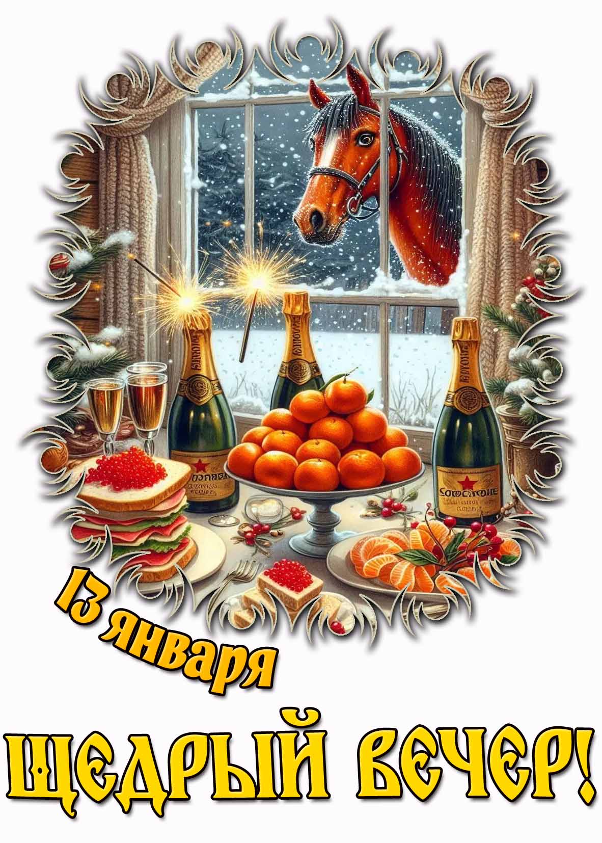 Красивая картинка 13 января - Щедрый вечер!