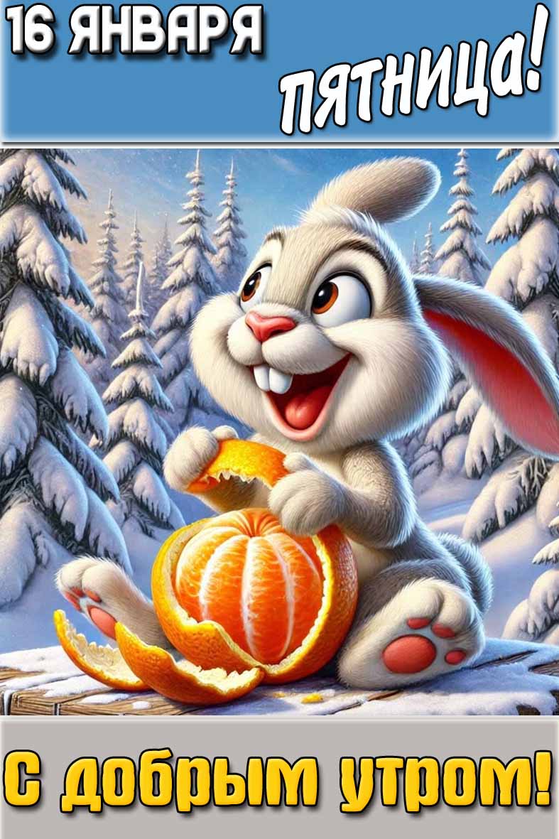 Картинка "16 января пятница! С добрым утром!"