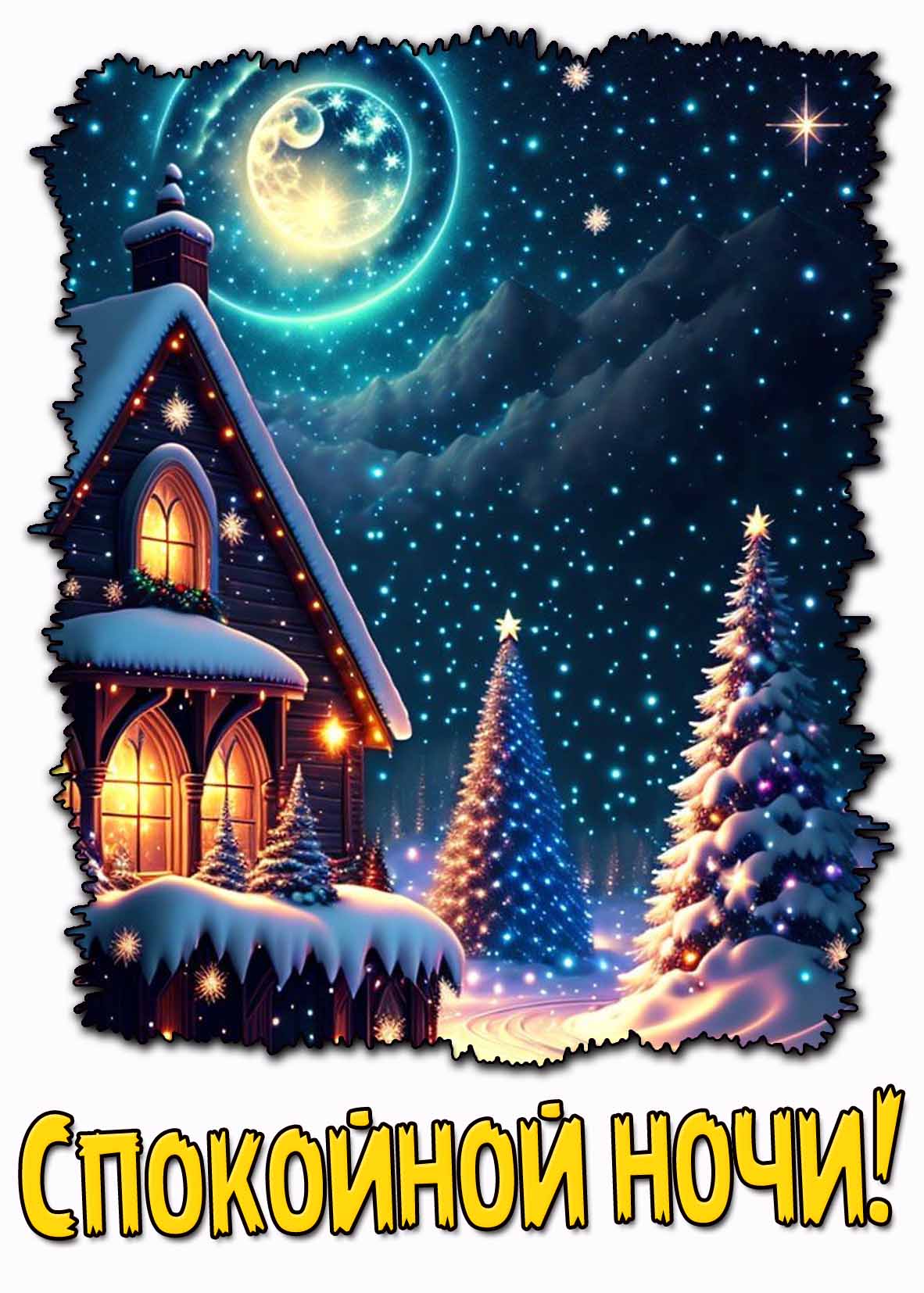 Красивая зимняя картинка "Спокойной ночи!"