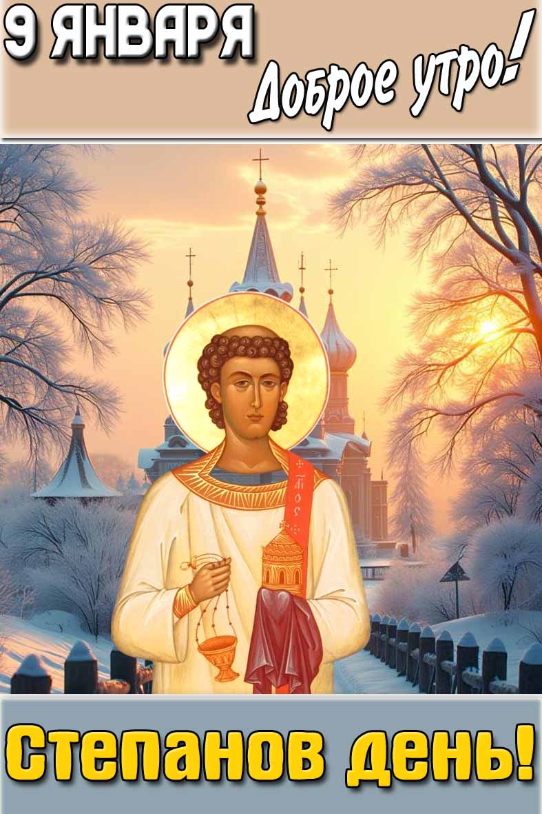 Картинка "9 января доброе утро! Степанов день!"