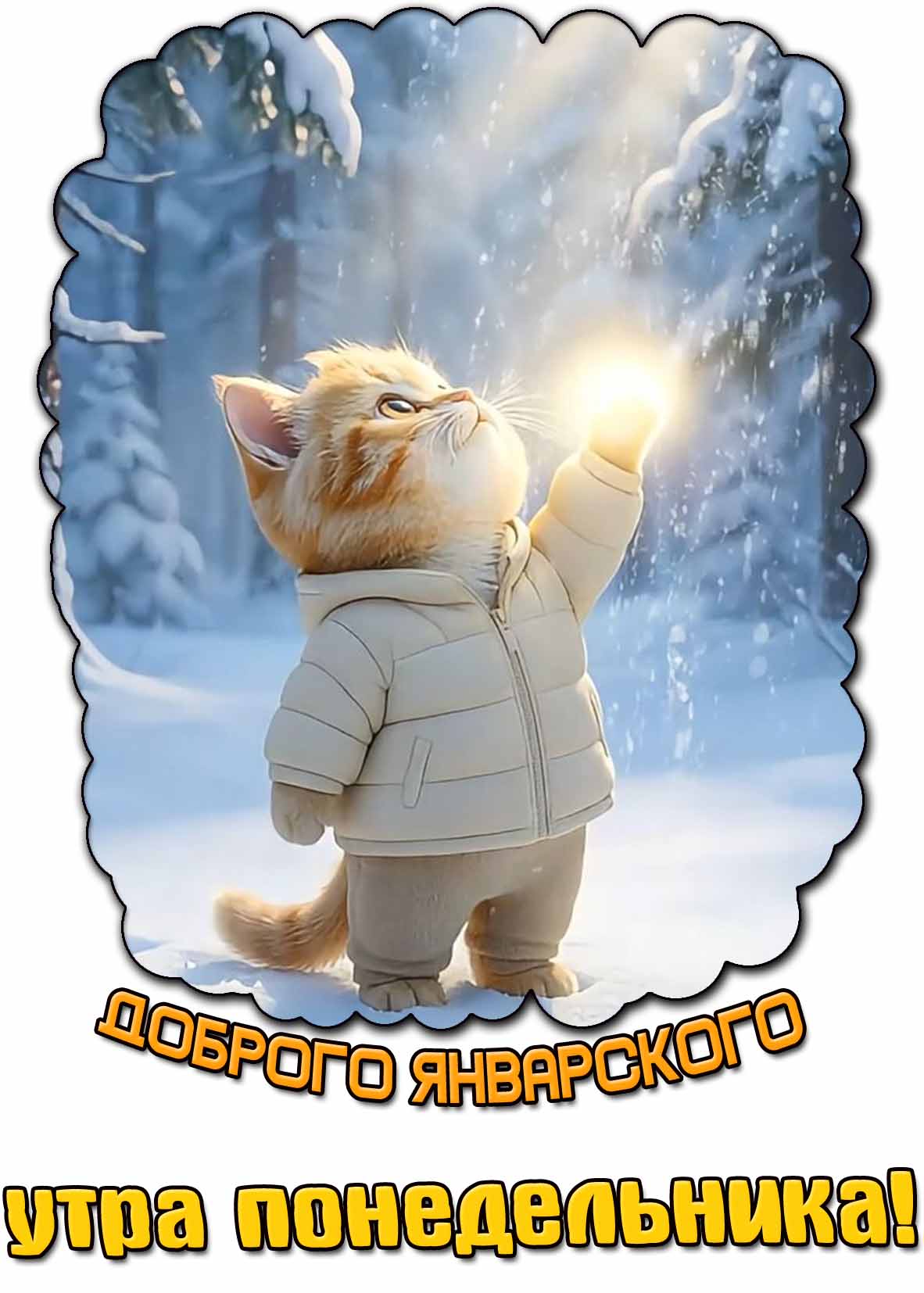 Красивая картинка доброго январского утра понедельника