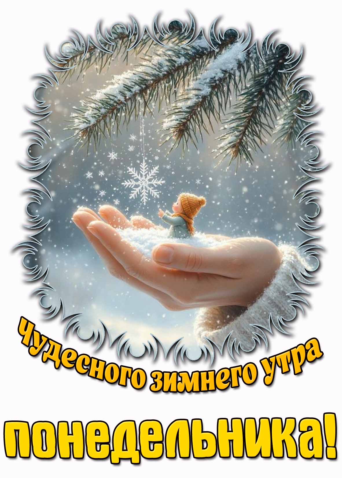 Чудесного зимнего утра понедельника! - креативная картинка