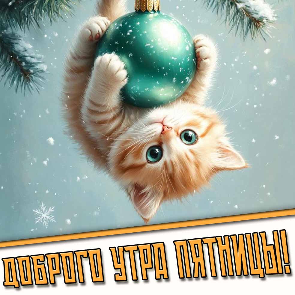 Доброго утра пятницы! - новогодняя открытка