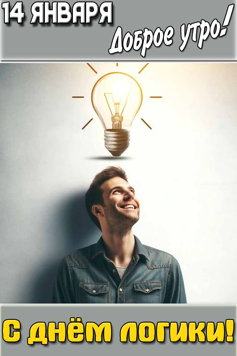 Картинка "14 января доброе утро! С днём логики!"