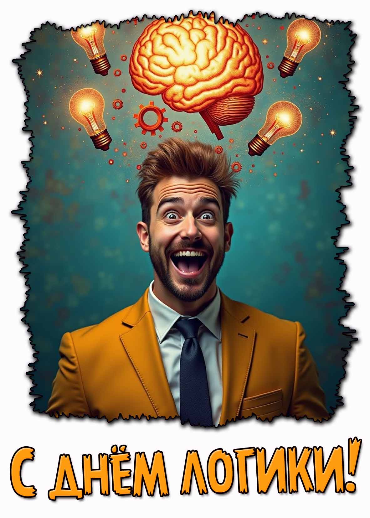 Прикольная открытка с днём логики