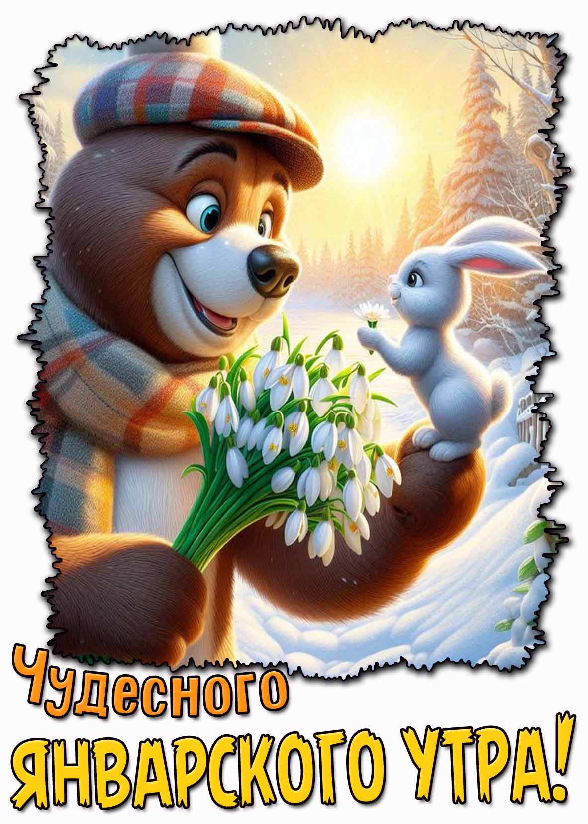 Открытка чудесного январского утра