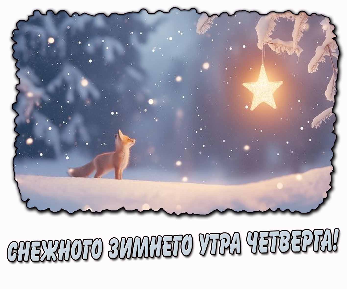 Картинка снежного зимнего утра четверга