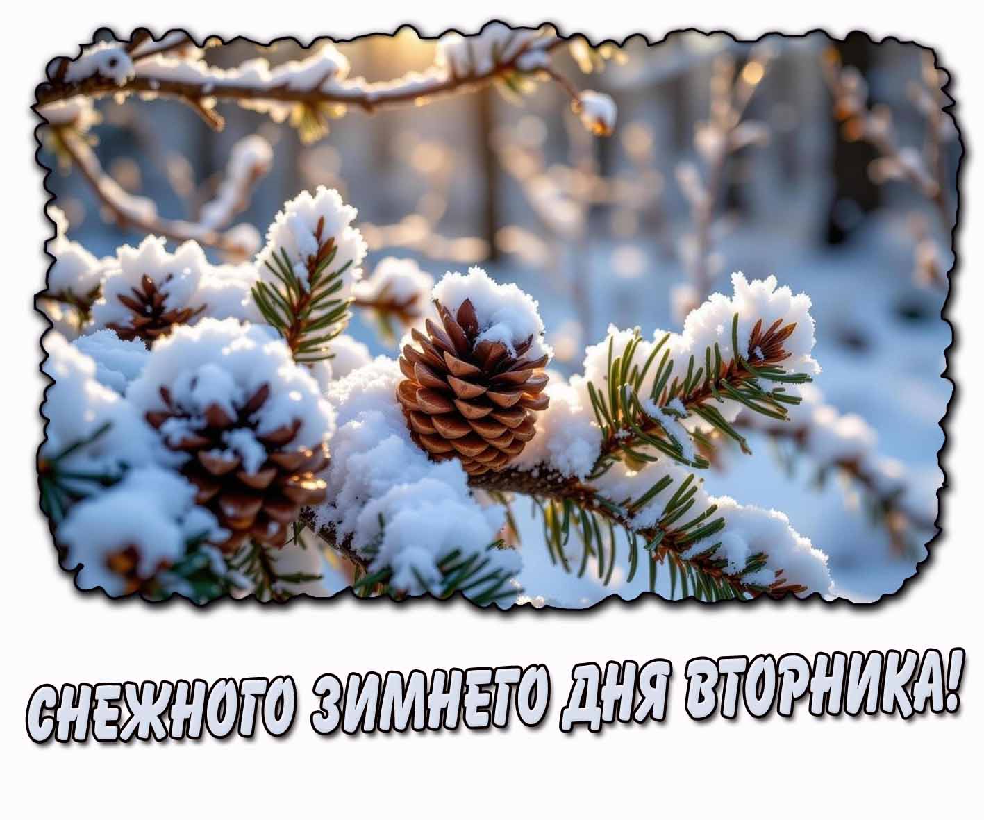 Картинка снежного зимнего дня вторника