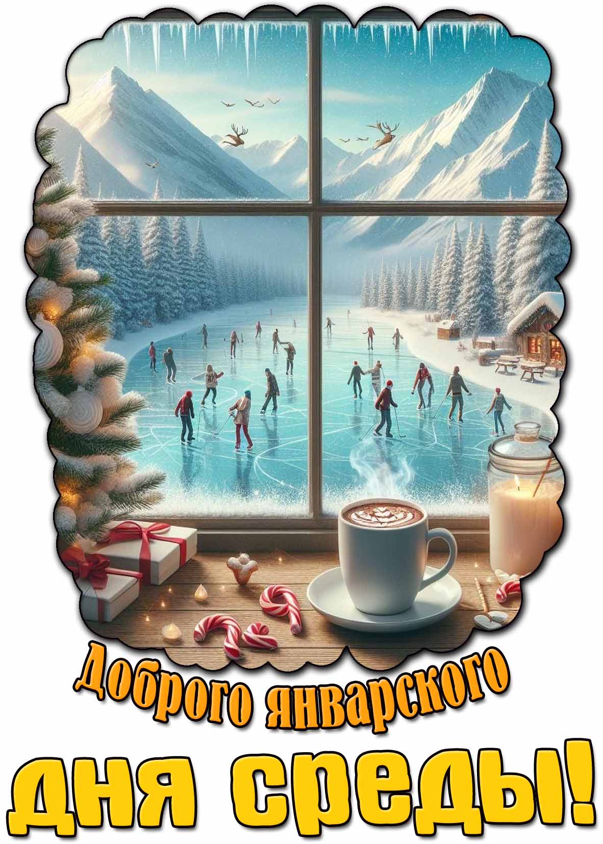 Картинка доброго январского дня среды