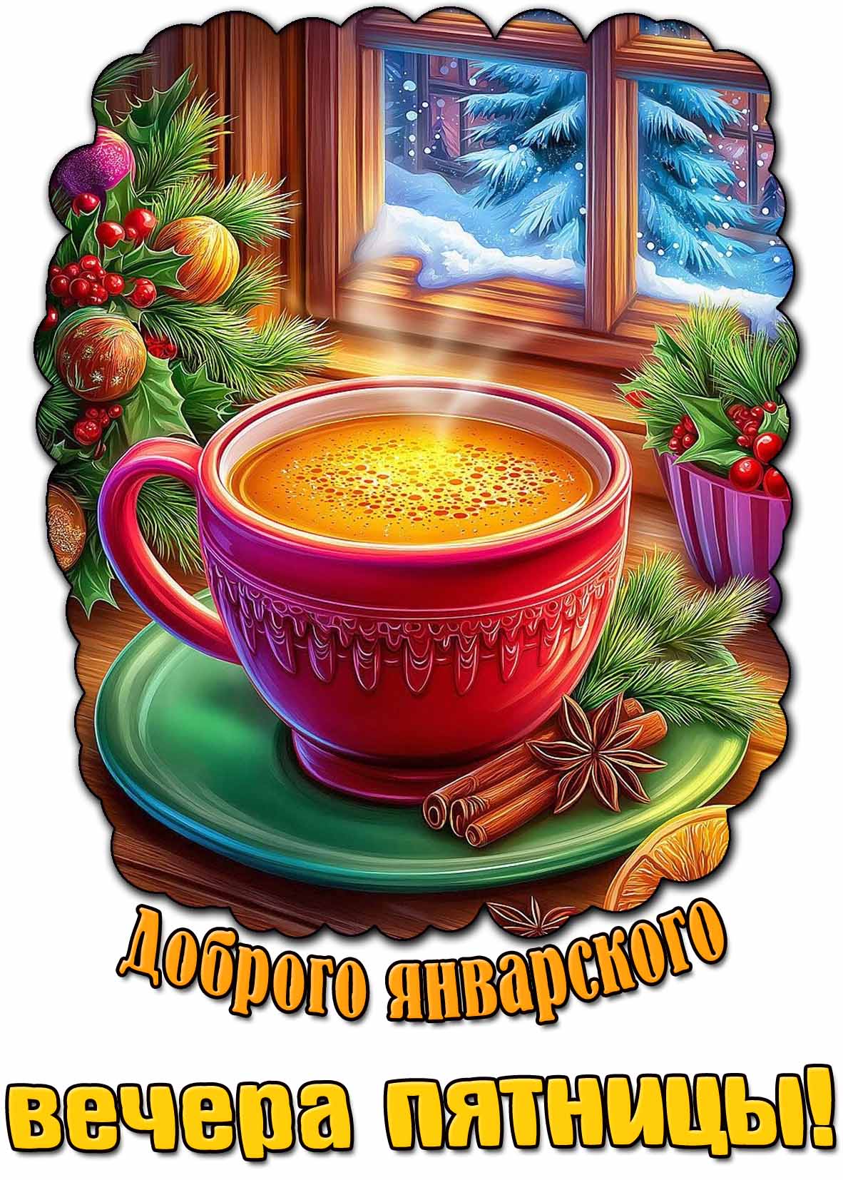 Доброго январского вечера пятницы! - красивая картинка