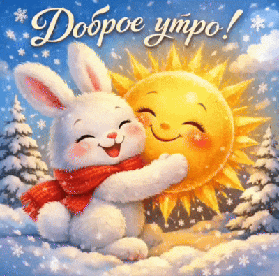 Зимняя гифка "Доброе утро!"