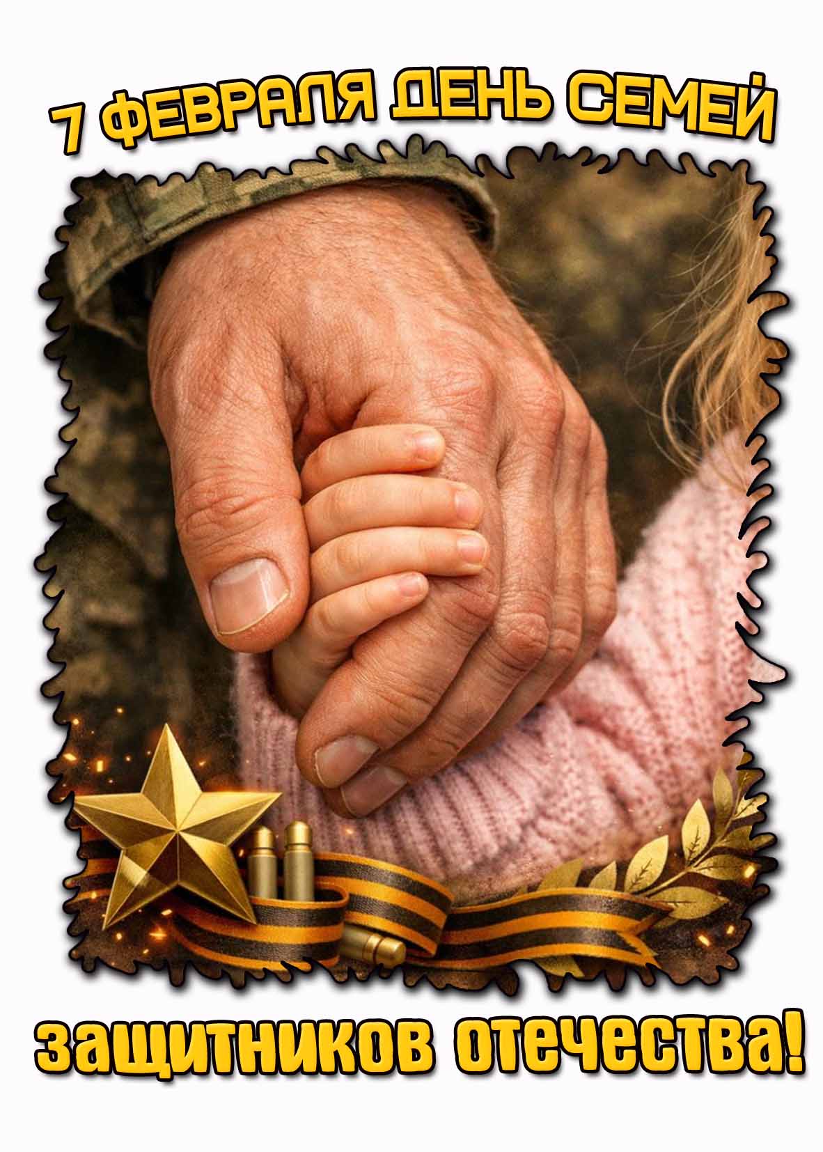Картинка 7 февраля - день семей защитников отечества!