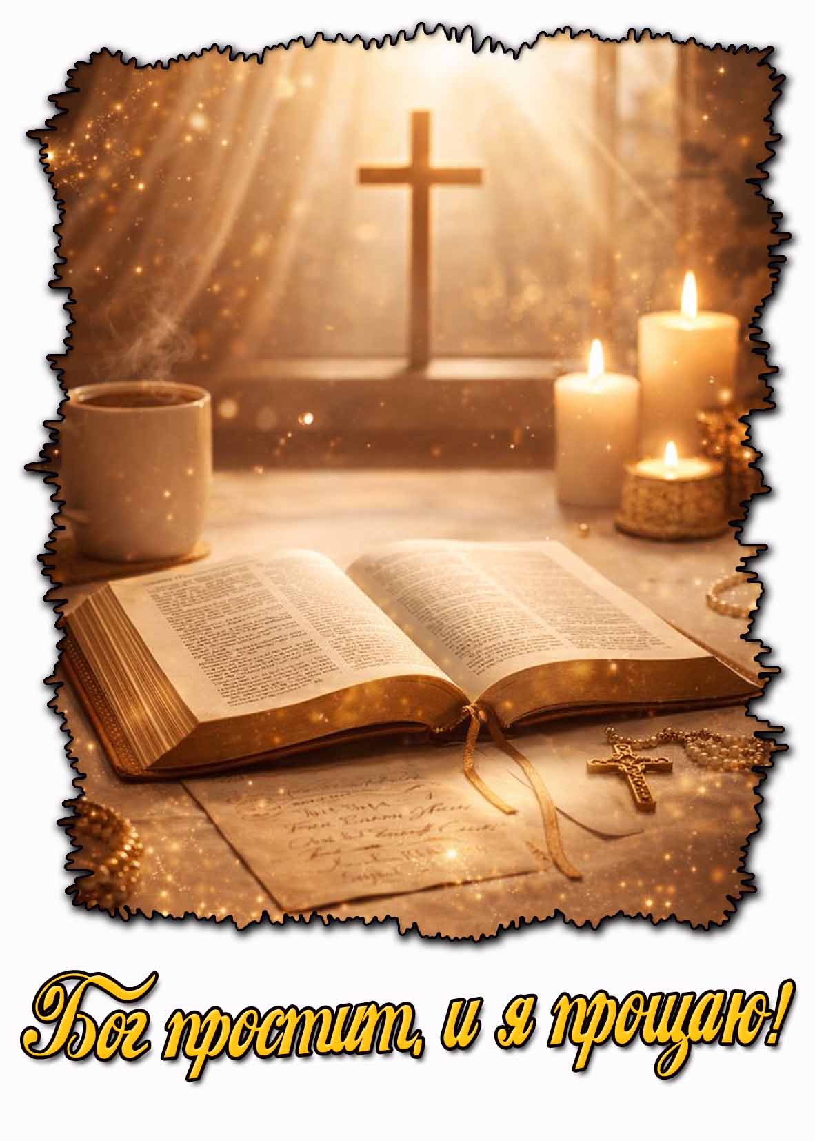 Картинка "Бог простит, и я прощаю!"