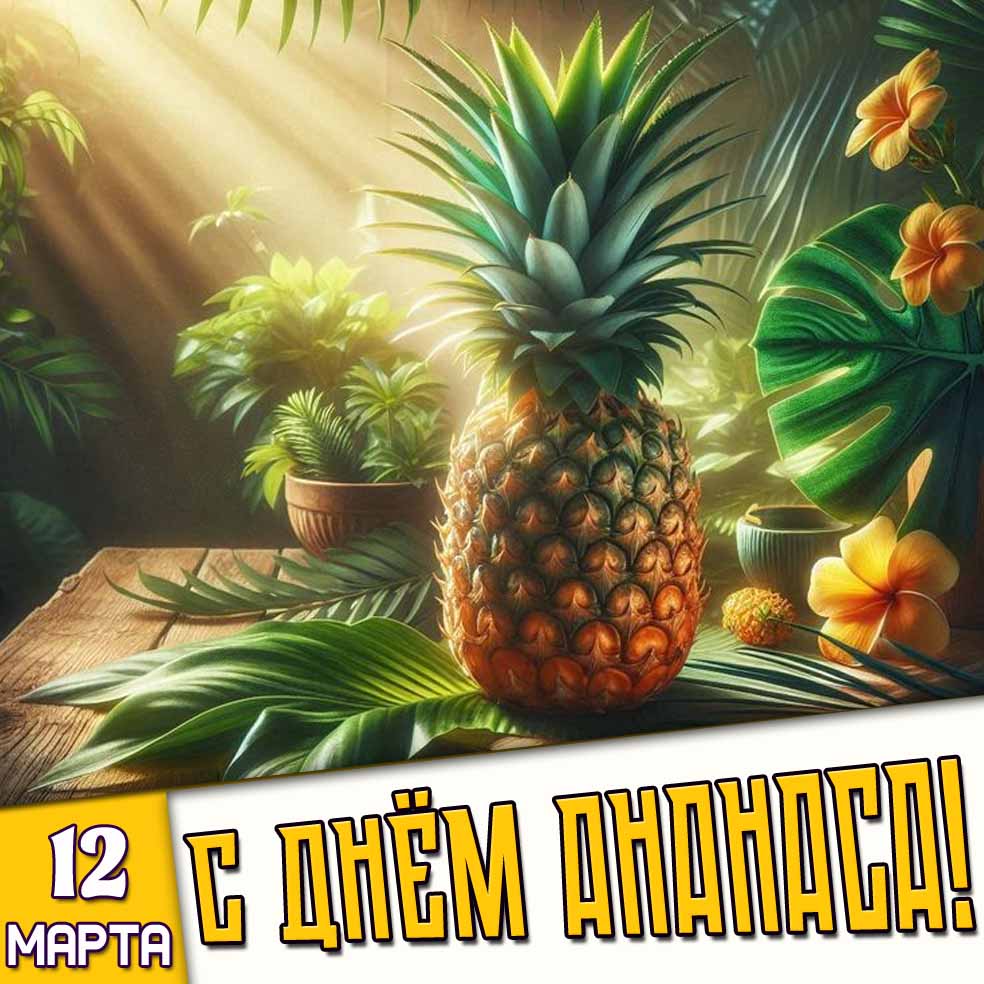 Картинка 12 марта - с днём ананаса!