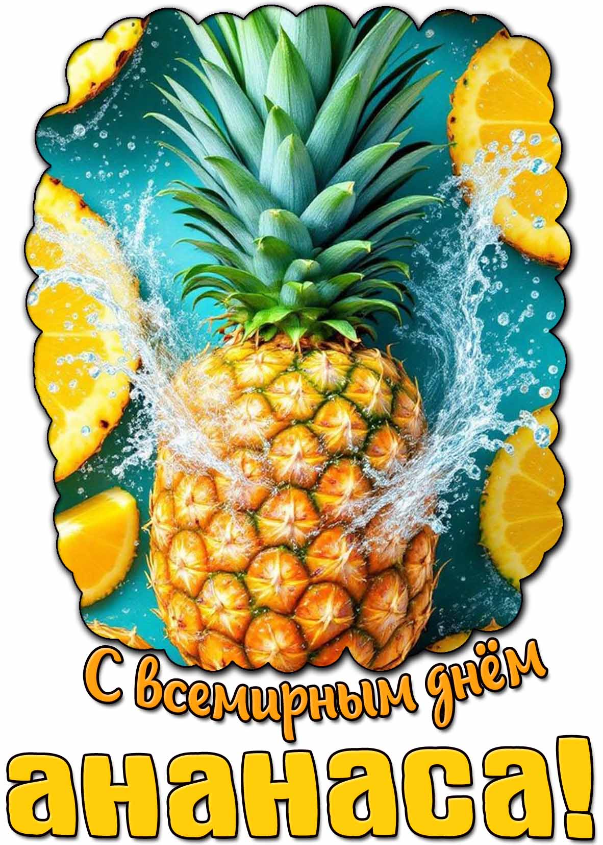 Картинка с Всемирным днём ананаса