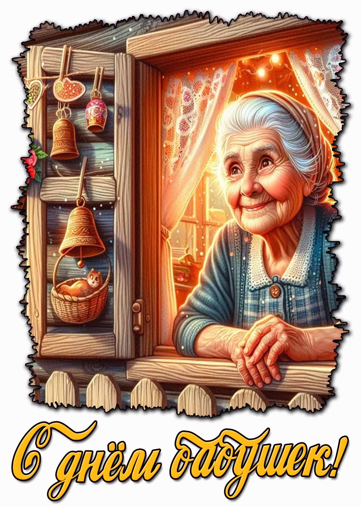 Открытка с днём бабушек
