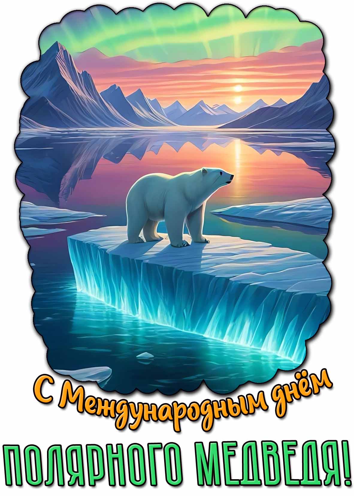Открытка с Международным днём полярного медведя