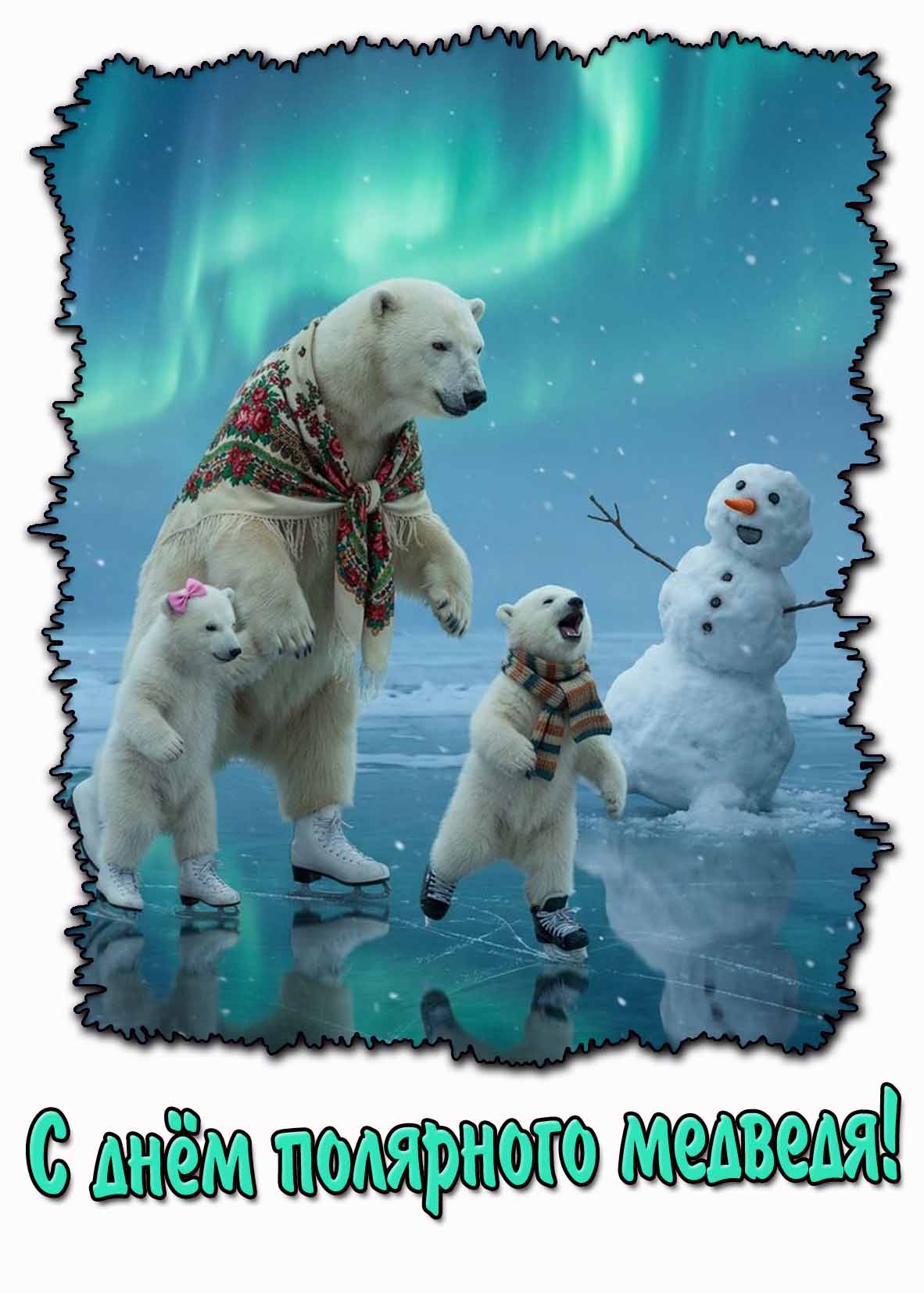 Прикольная картинка с днём полярного медведя