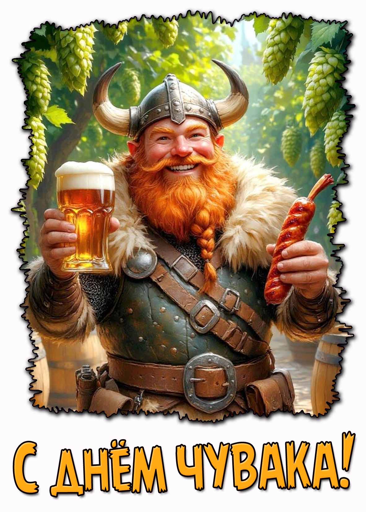 Прикольная открытка с днём чувака