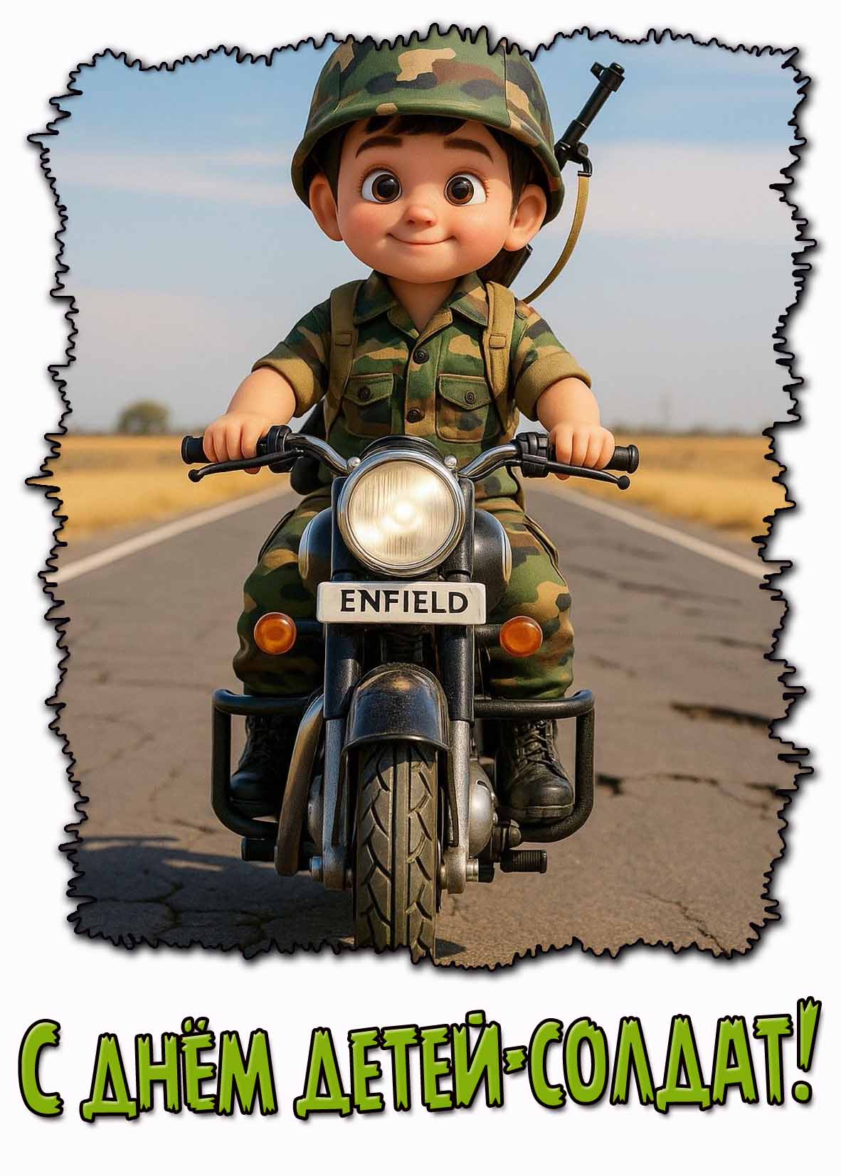 Картинка с днём детей-солдат