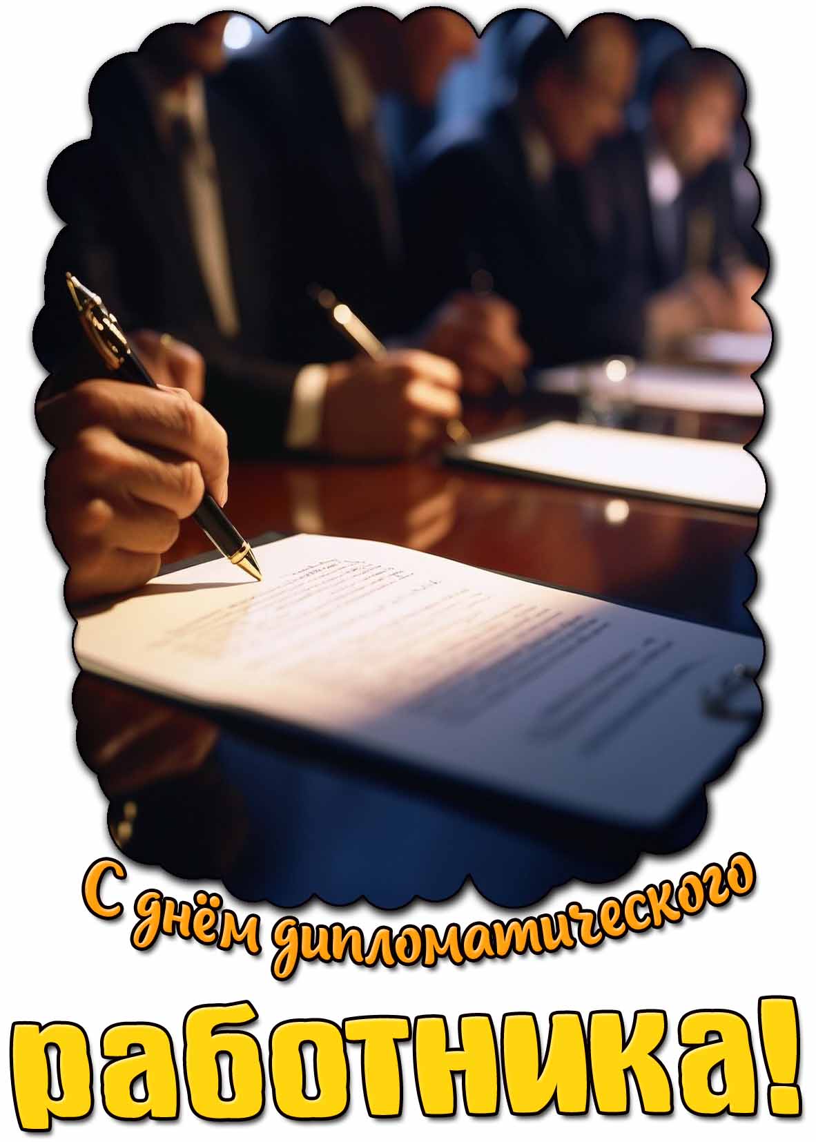 Открытка с днём дипломатического работника