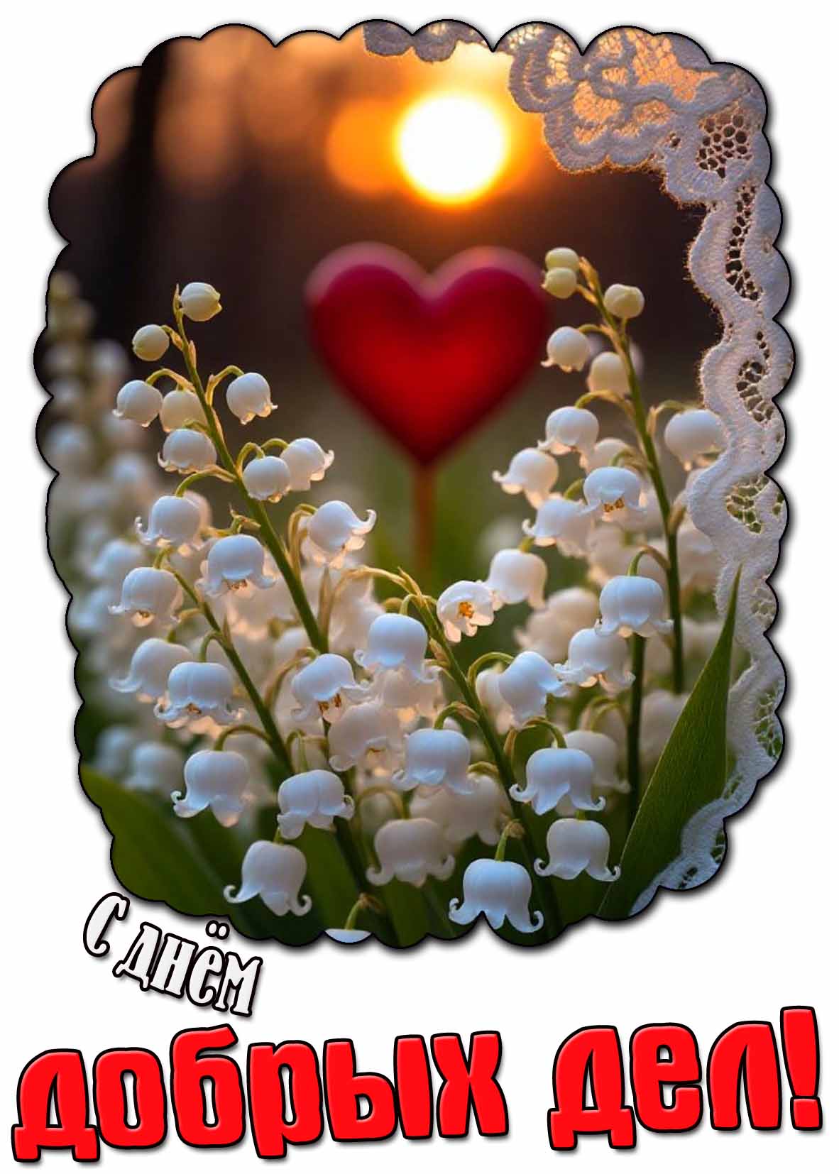 Весенняя открытка с днём добрых дел