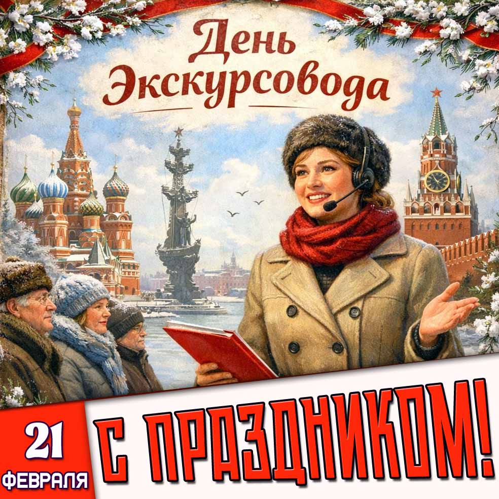 Картинка "21 февраля - день экскурсовода! С праздником!"