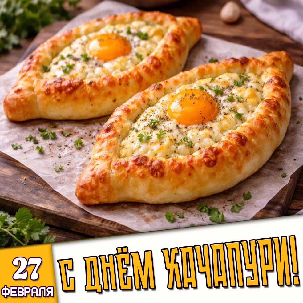 Картинка 27 февраля - с днём хачапури!