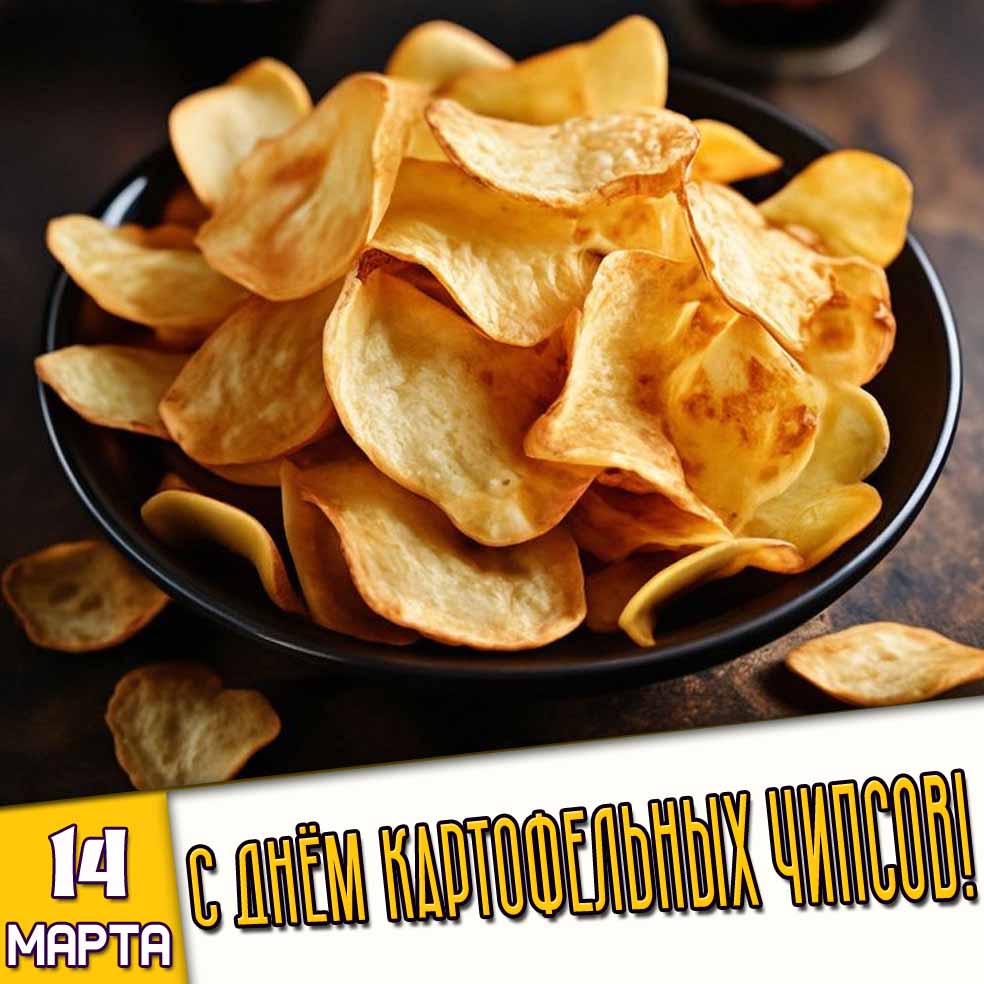 Картинка 14 марта - с днём картофельных чипсов!