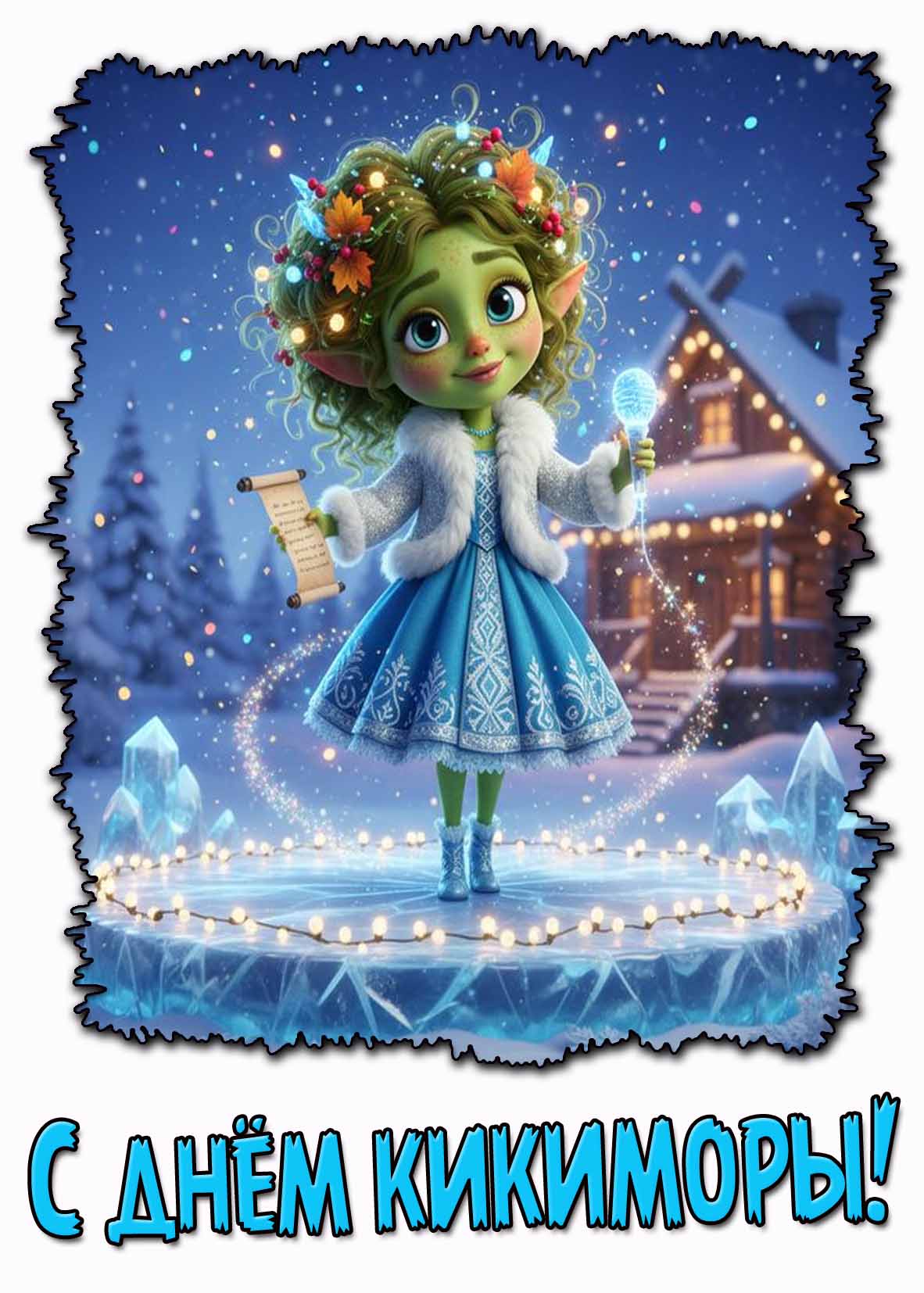 Зимняя картинка с днём кикиморы