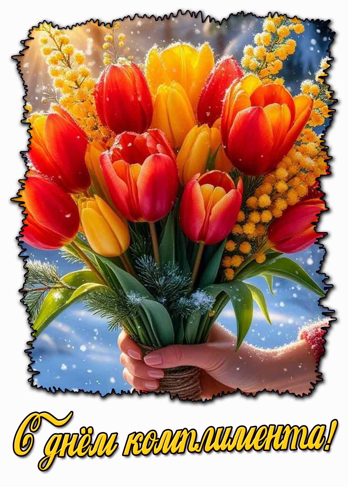 Картинка с тюльпанами на день комплимента